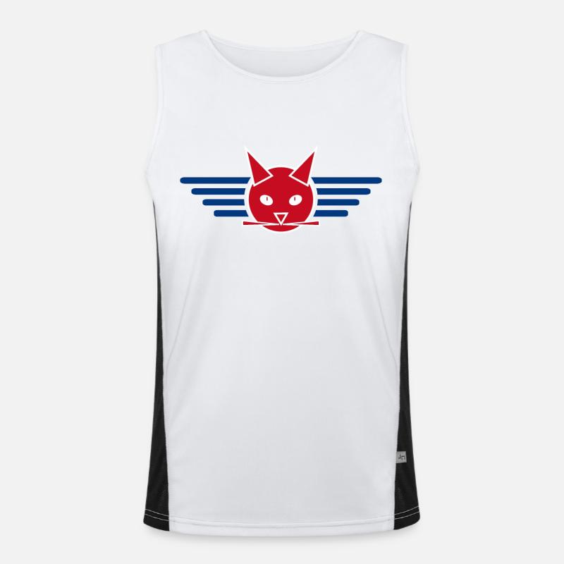 Conception créative de t-shirt Ailes de chat Débardeur respirant contrasté Homme 