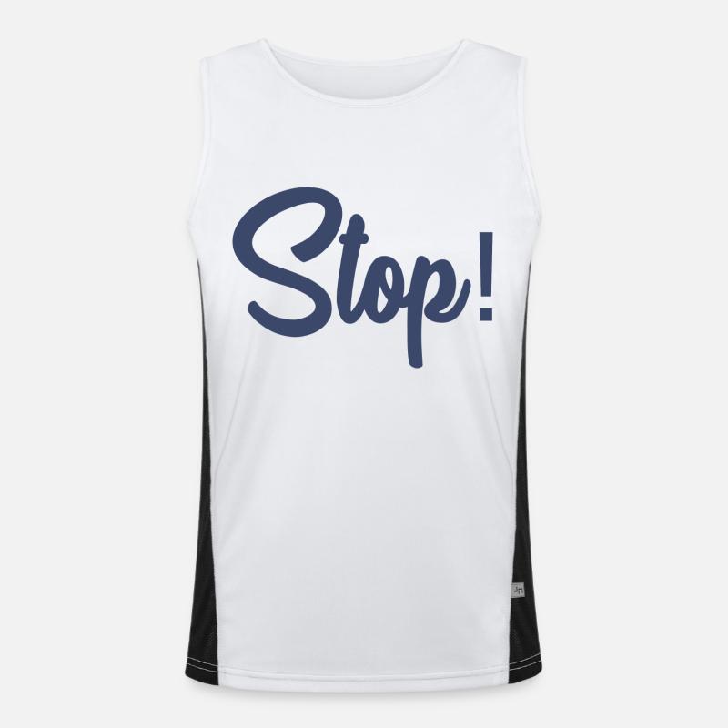 STOP. PANEL. DAD. MOTORCYCLE. FUNNY. CAR Men's Functional Contrast Tank Top 