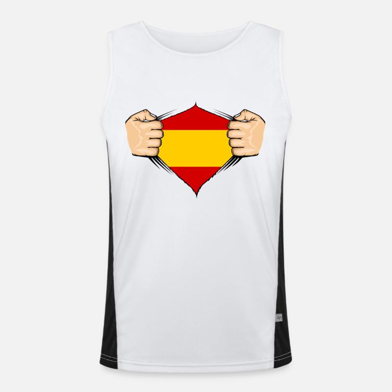 Conception du drapeau de l’Espagne Débardeur respirant contrasté Homme 