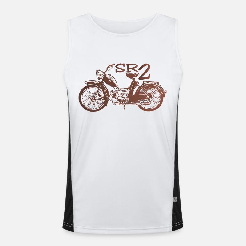 Simson SR2 rubinrot Funktionelles Kontrast-Tank Top für Männer 