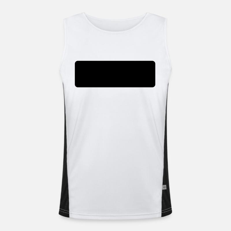 rectangle - Men's Functional Contrast Tank Top  - white/black