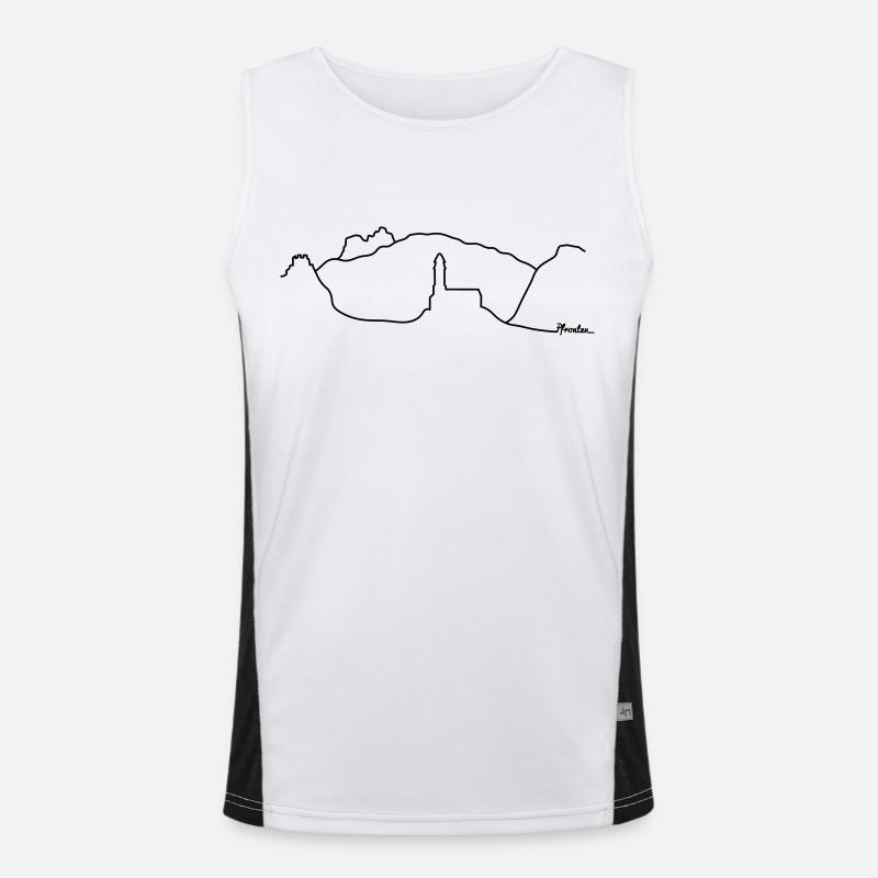 Skyline Pfronten Funktionelles Kontrast-Tank Top für Männer 