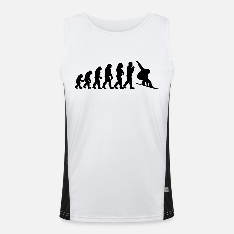 snowboard evolution - Men's Functional Contrast Tank Top  - white/black