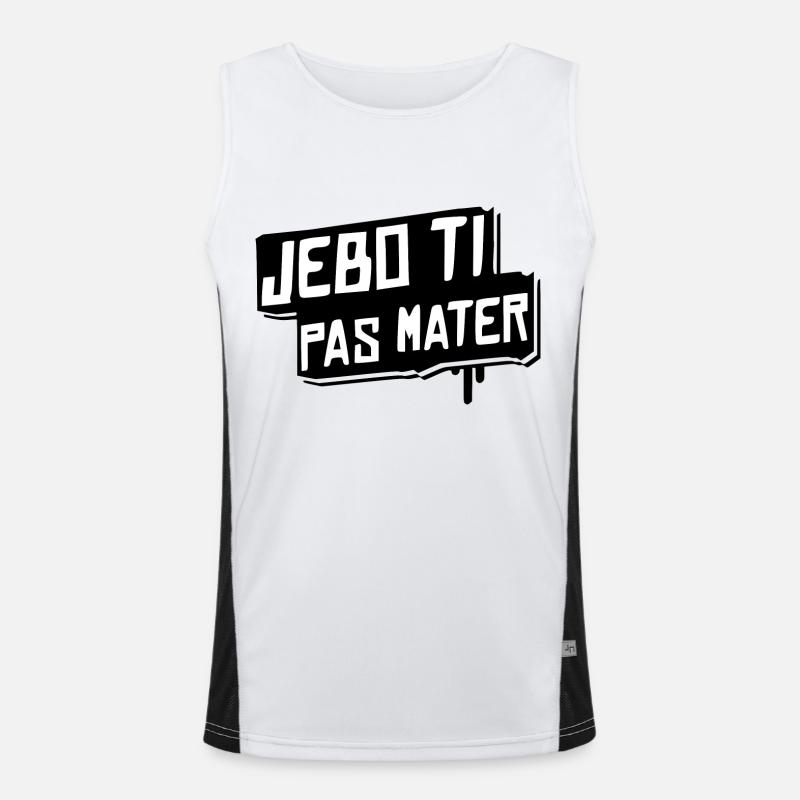 jebo ti pas mater Funktionelles Kontrast-Tank Top für Männer 