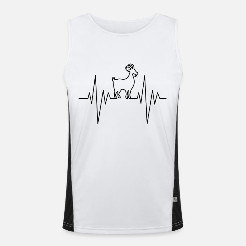 Goat Pulse Funktionelles Kontrast-Tank Top für Männer 
