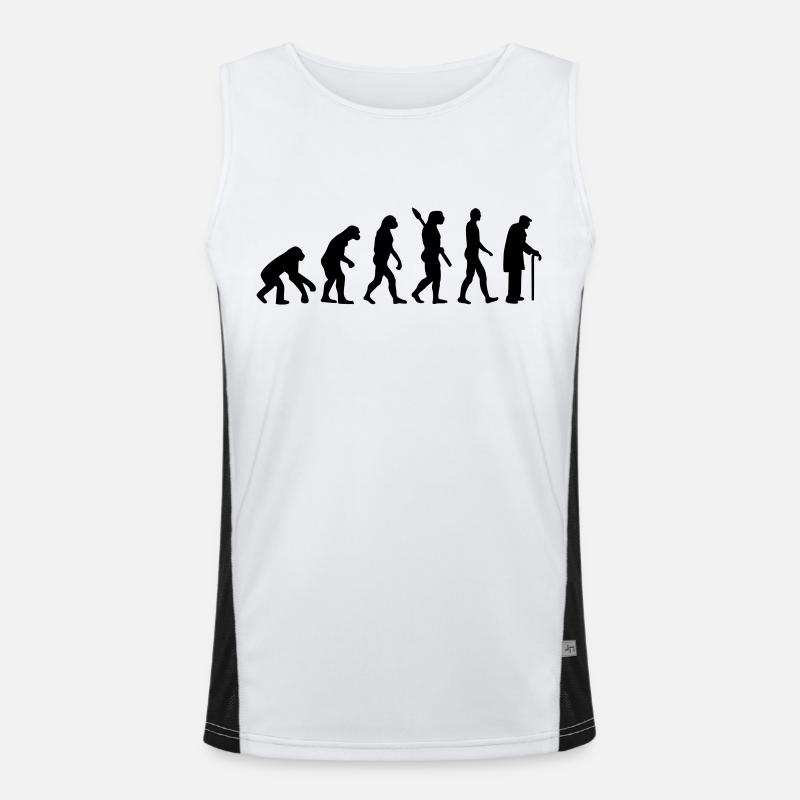 Evolution Pensioner - Men's Functional Contrast Tank Top  - white/black