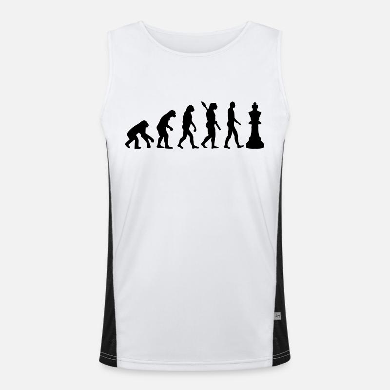Chess king - Men's Functional Contrast Tank Top  - white/black
