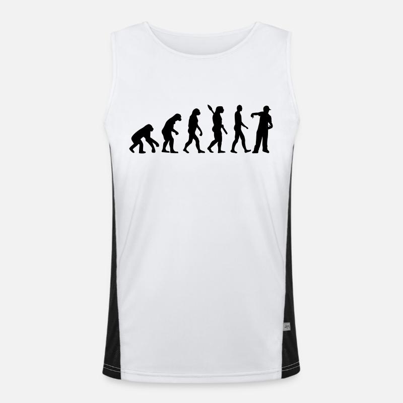 Evolution Rapper - Men's Functional Contrast Tank Top  - white/black