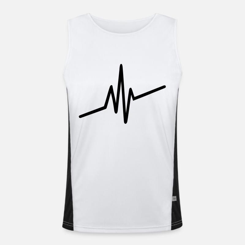 Frequency - Men's Functional Contrast Tank Top  - white/black