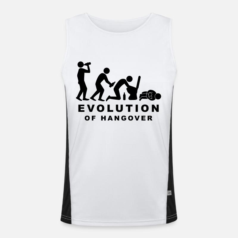 Evolution Hangover - Men's Functional Contrast Tank Top  - white/black