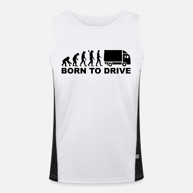 Evolution Truck - Men's Functional Contrast Tank Top  - white/black