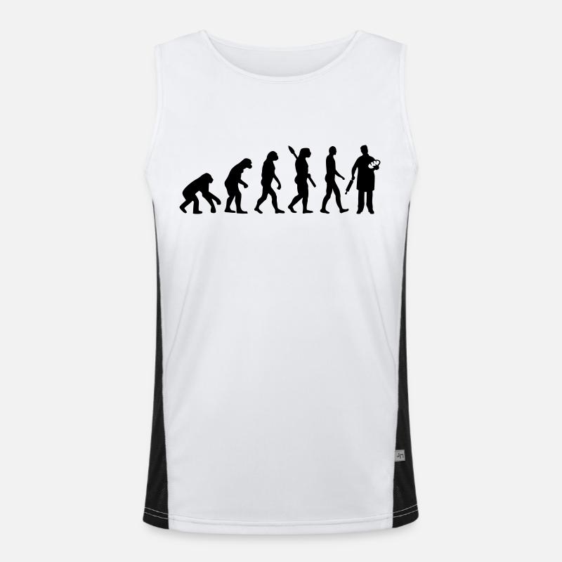 Evolution Baker - Men's Functional Contrast Tank Top  - white/black