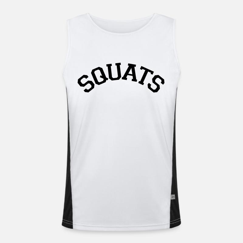 Squats Varsity Style Funktionelles Kontrast-Tank Top für Männer 