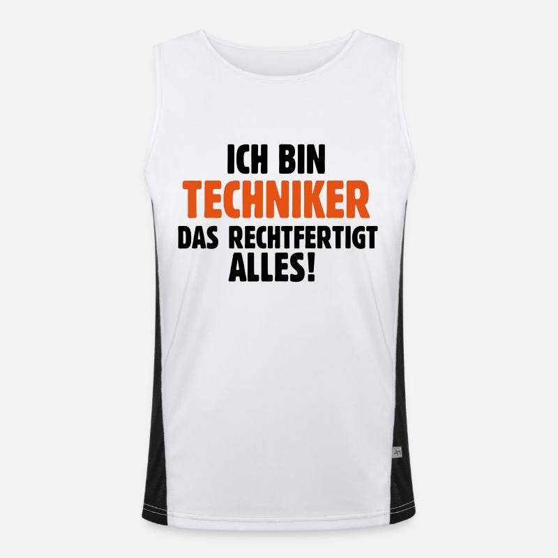 Techniker Technikerbrief Technikerausbildung Funktionelles Kontrast-Tank Top für Männer 
