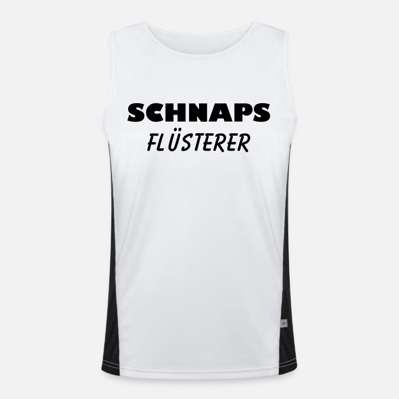 Schnaps Flüsterer Funktionelles Kontrast-Tank Top für Männer 