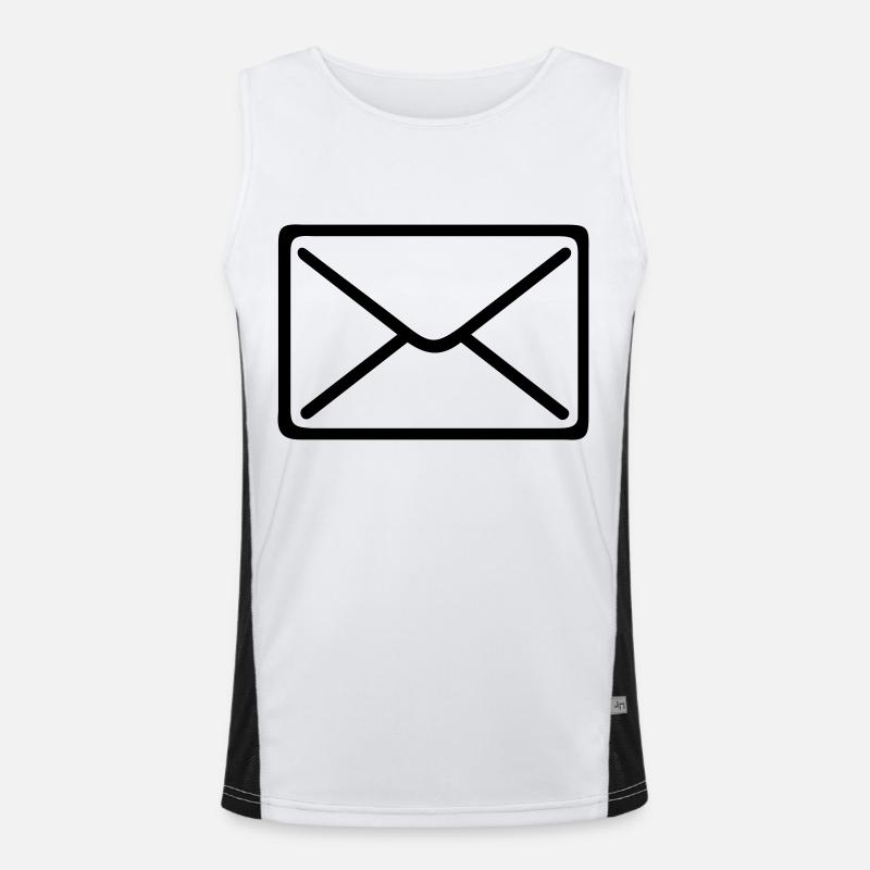 Mail envelope - Men's Functional Contrast Tank Top  - white/black