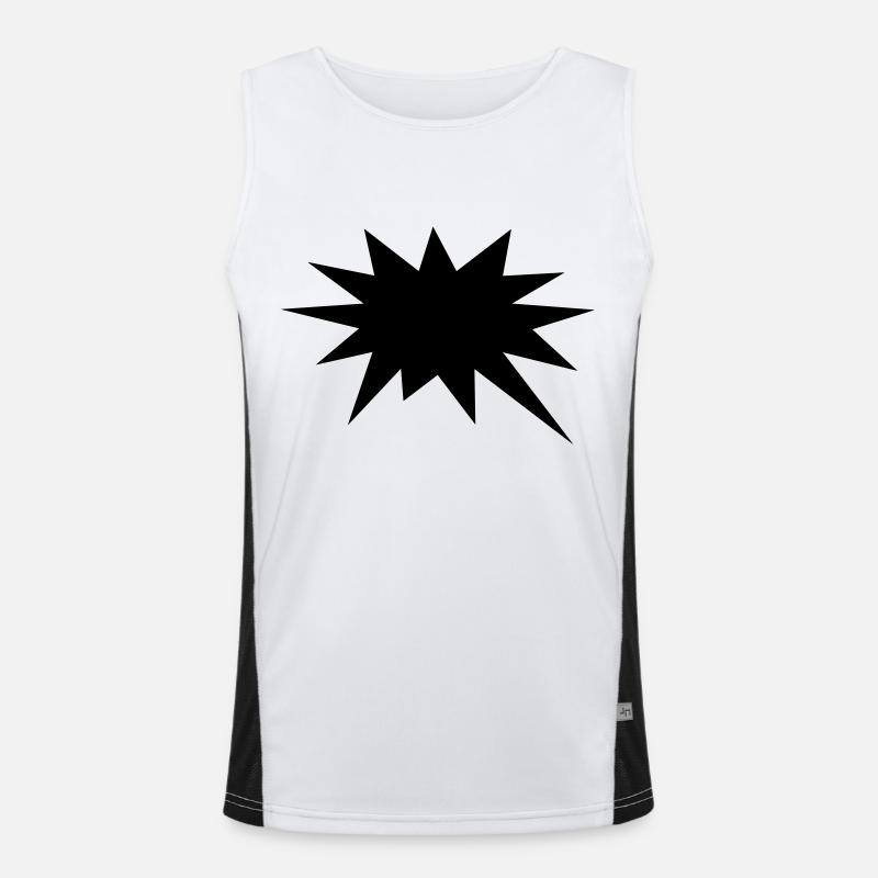 Sprechblase, Comic Blase, Dein Text, Comics Stern Funktionelles Kontrast-Tank Top für Männer 