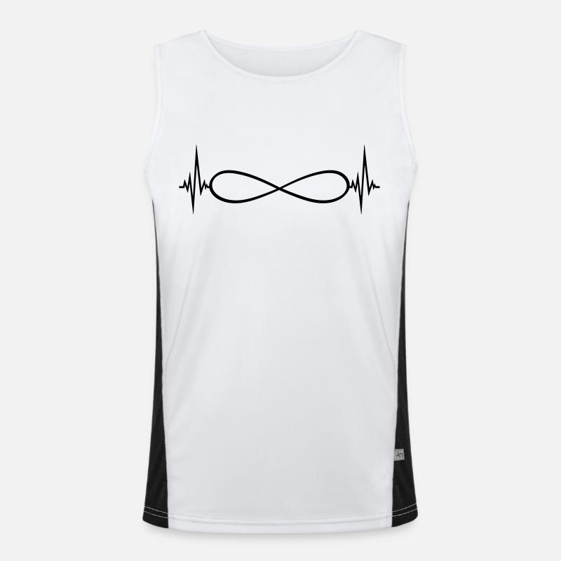 infinite heartbeat pulse frequency eternal gre Men's Functional Contrast Tank Top 