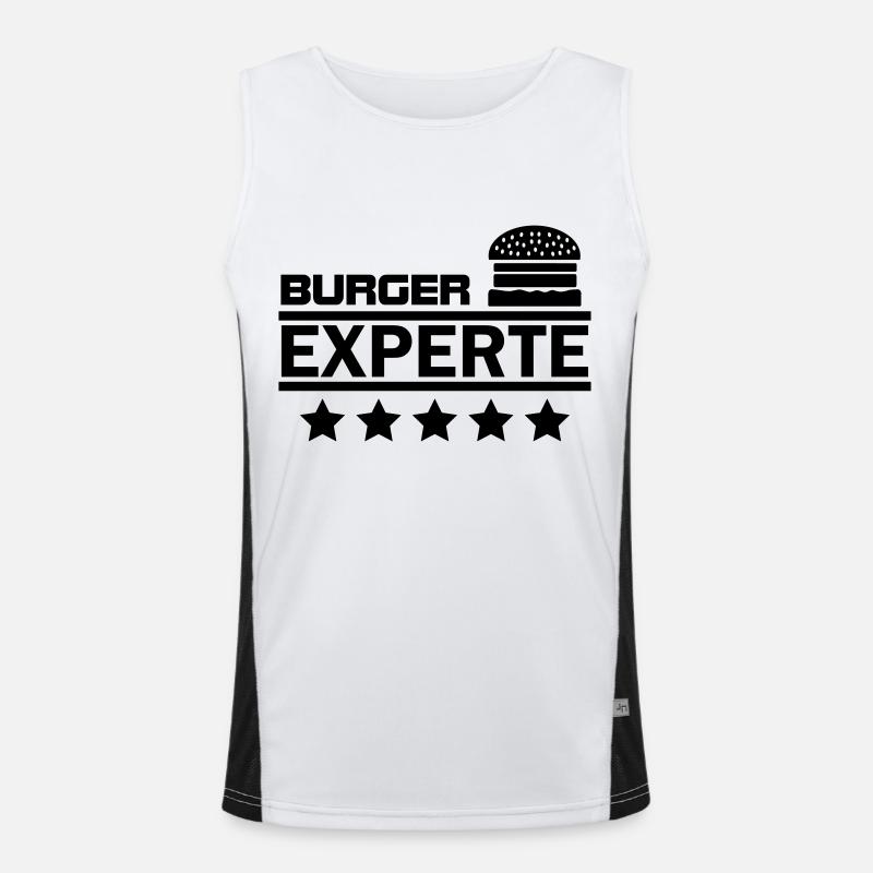 burger experte Funktionelles Kontrast-Tank Top für Männer 