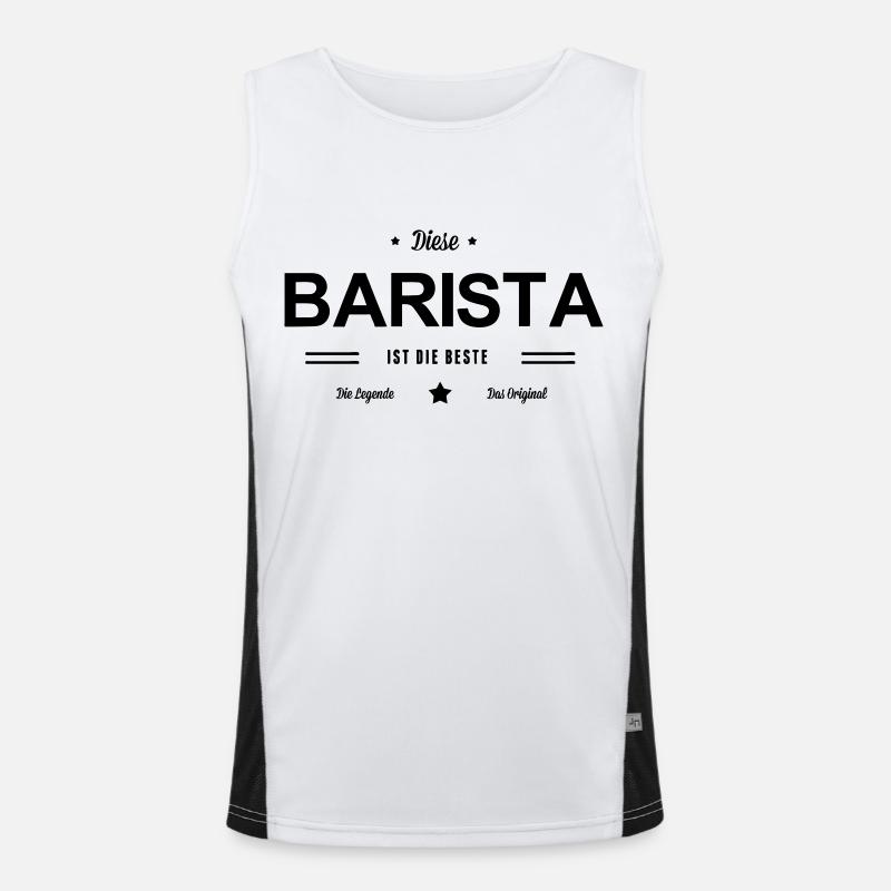 Beste Barista Funktionelles Kontrast-Tank Top für Männer 