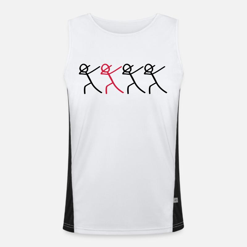 dabbing team figures Funktionelles Kontrast-Tank Top für Männer 