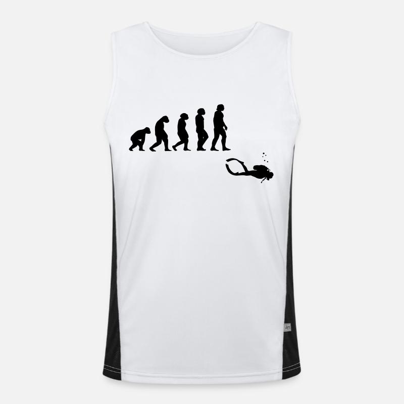Evolution diving with a device Men's Functional Contrast Tank Top 