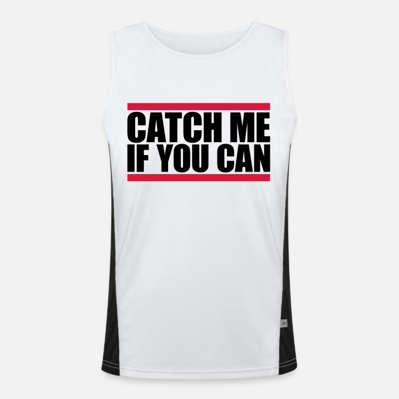 Red Bars Catch Men's Functional Contrast Tank Top 