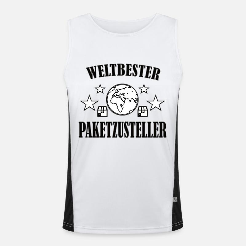 Parcel delivery parcel messenger postman Men's Functional Contrast Tank Top 