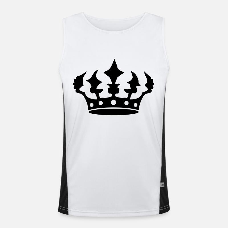 Conception de couronne dentelée Débardeur respirant contrasté Homme 