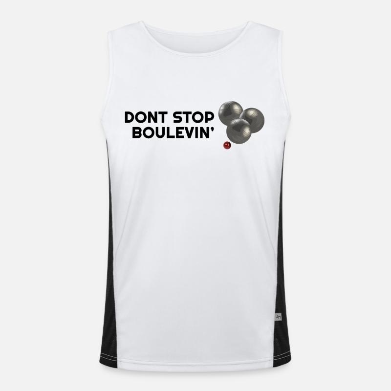 Dont stop Boulevin' Lustige Boule Boccia Designs Funktionelles Kontrast-Tank Top für Männer 