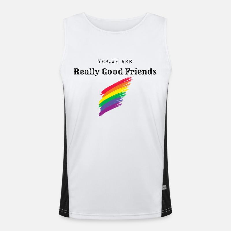 Wirklich gute Freunde Funktionelles Kontrast-Tank Top für Männer 