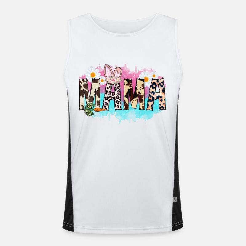 Happy Easter Easter Easter Egg Easter Celebration Easter Men's Functional Contrast Tank Top 
