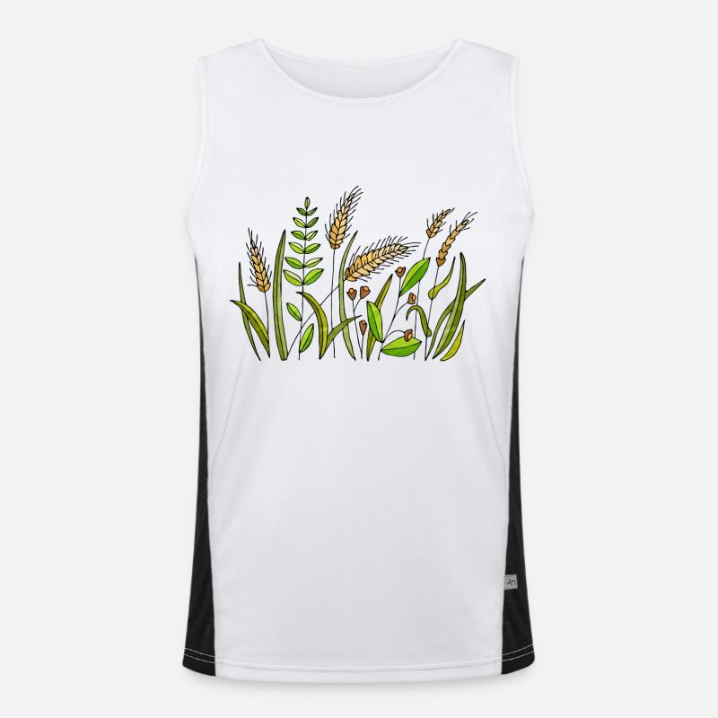 Gras Funktionelles Kontrast-Tank Top für Männer 