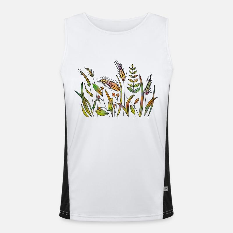 Gras Funktionelles Kontrast-Tank Top für Männer 
