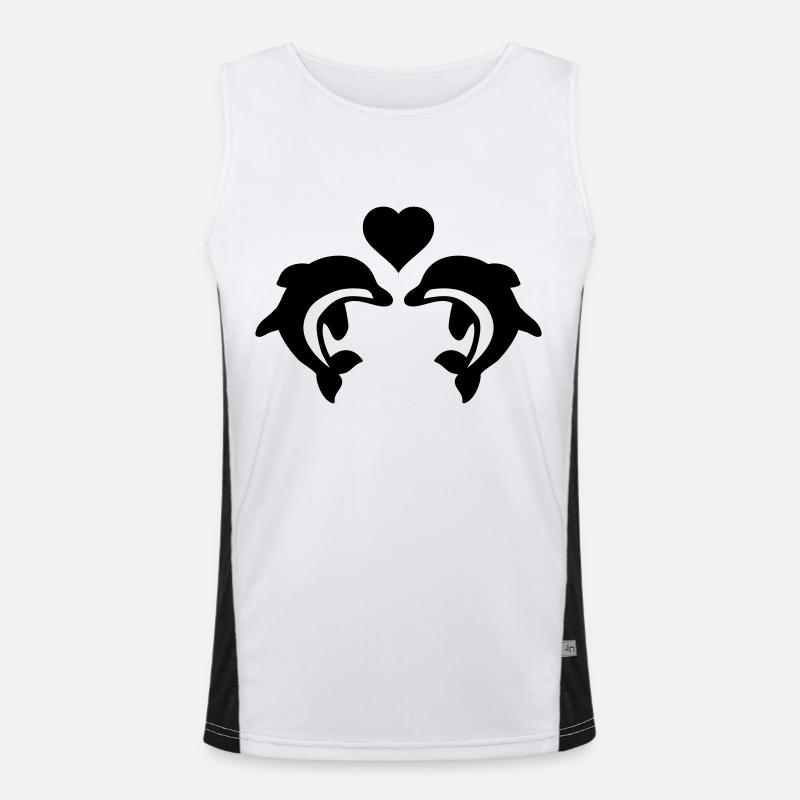 Dolphin Love Men's Functional Contrast Tank Top 