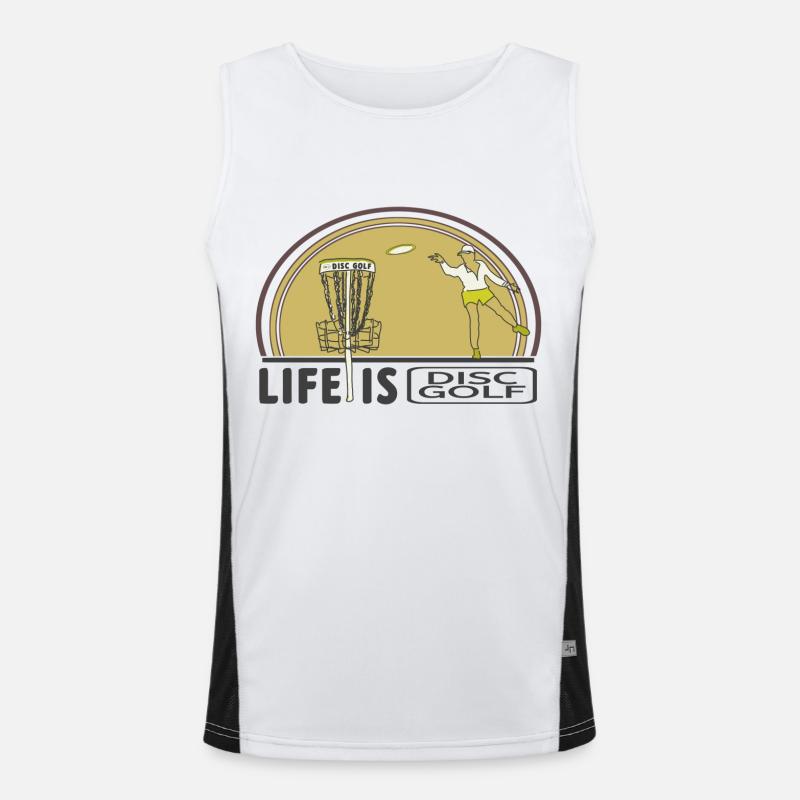 Disc Golf pour toujours Débardeur respirant contrasté Homme 