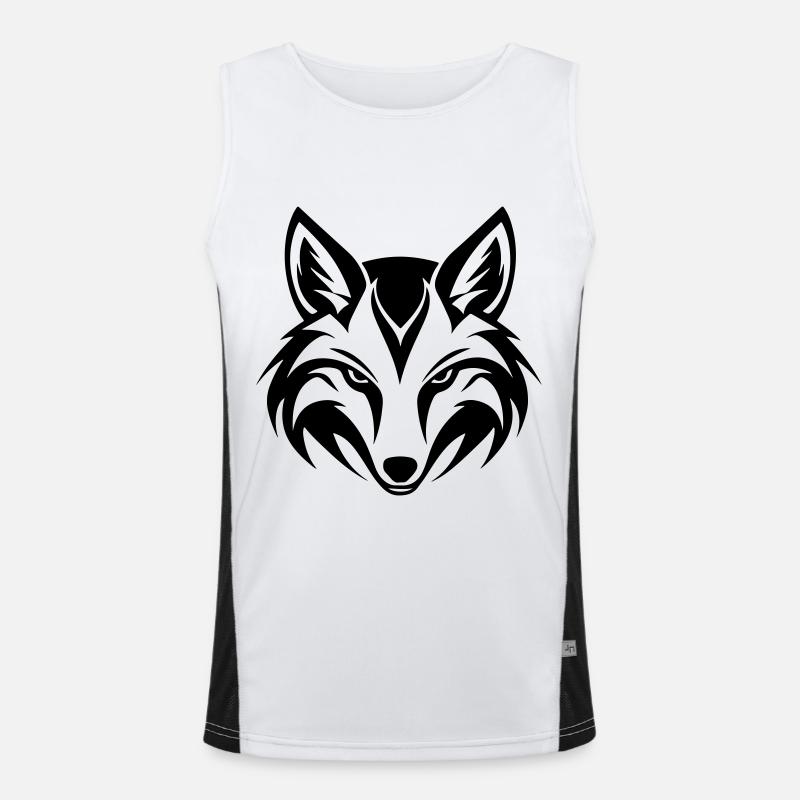 Fox Head - Men's Functional Contrast Tank Top  - white/black