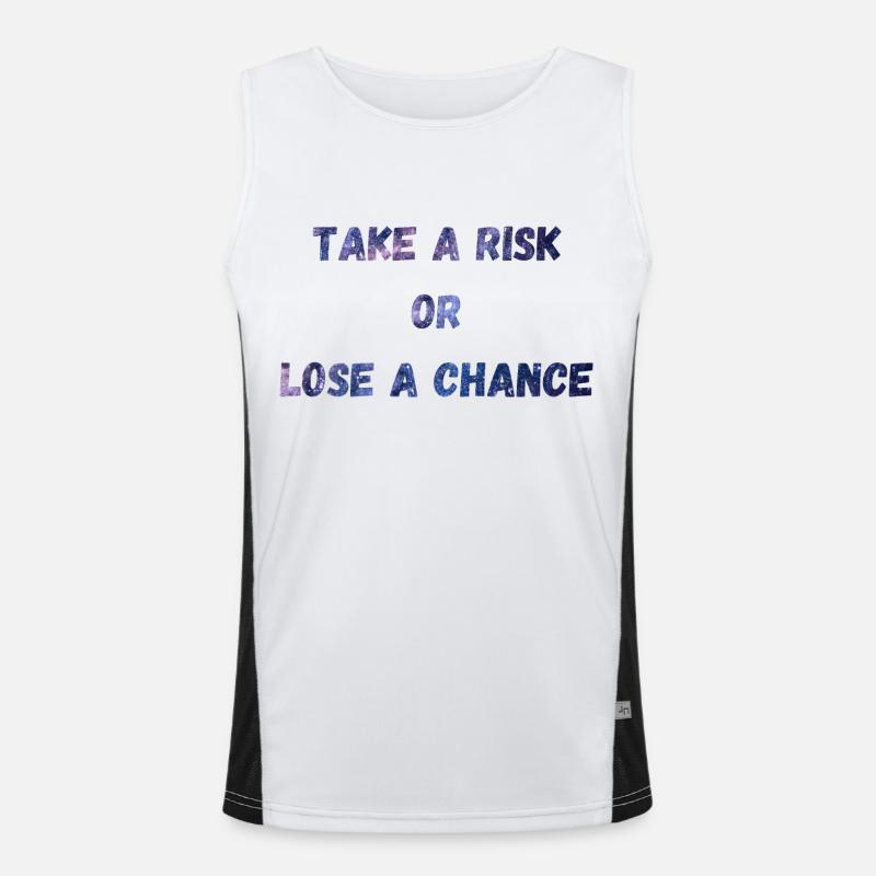 Prendre un risque ou perdre une chance Débardeur respirant contrasté Homme 