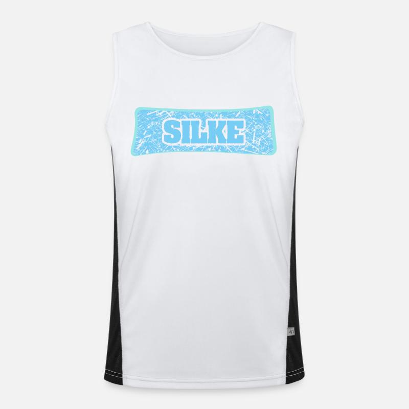 Silke as a name Men's Functional Contrast Tank Top 