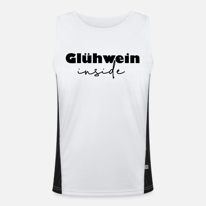 Glühwein inside Funktionelles Kontrast-Tank Top für Männer 