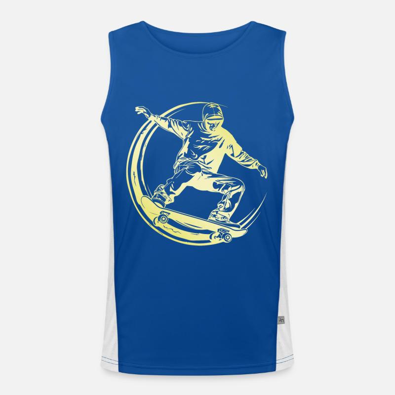 Skateboarding Man Skateboard Men's Functional Contrast Tank Top 