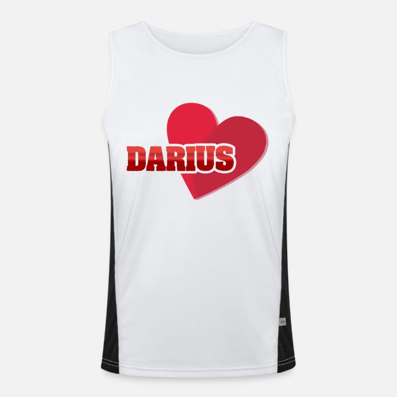 First name Darius Men's Functional Contrast Tank Top 