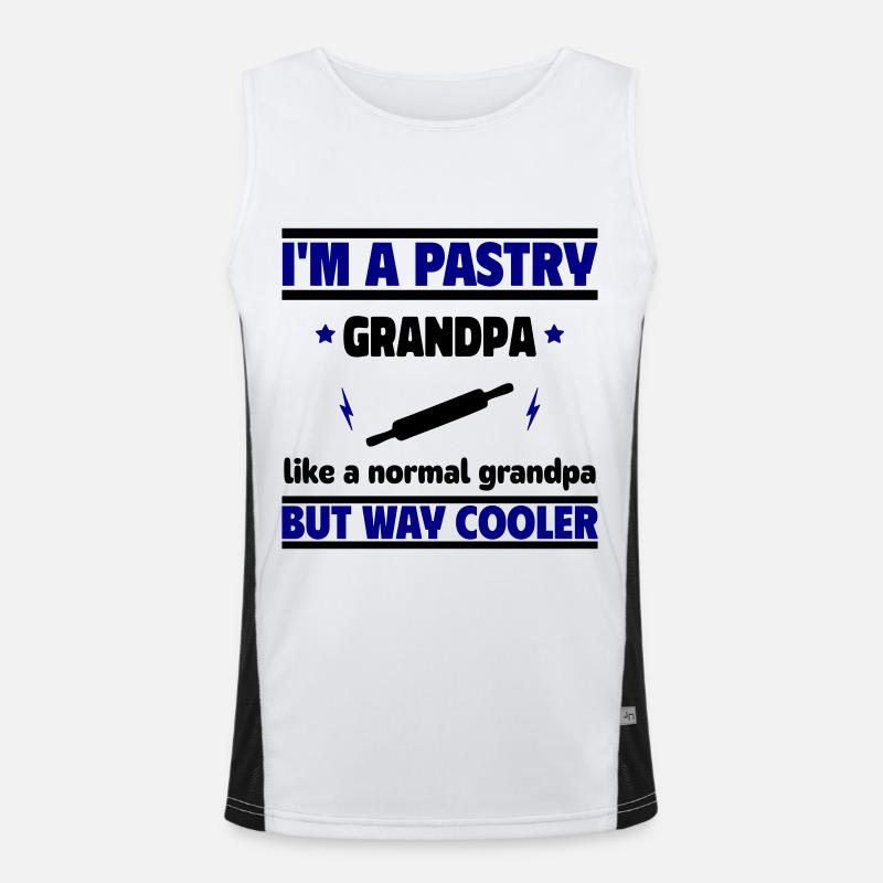 Der coole Opa, der Gebäck liebt Funktionelles Kontrast-Tank Top für Männer 