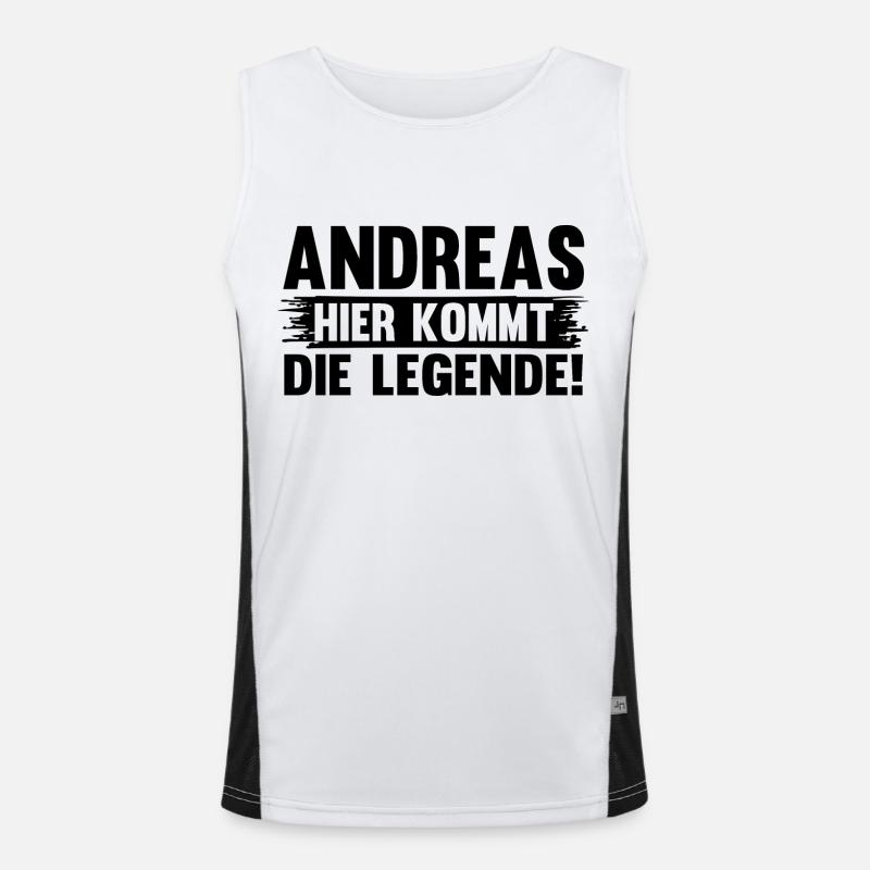Prénom Andreas Débardeur respirant contrasté Homme 