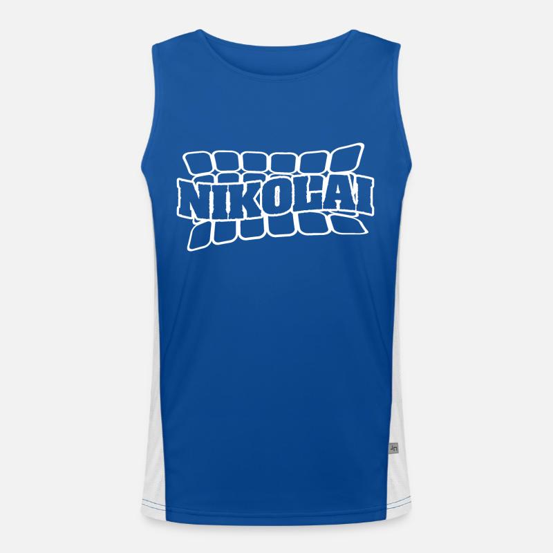 Nikolai als Name Funktionelles Kontrast-Tank Top für Männer 