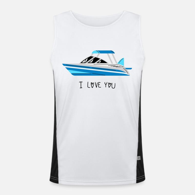 Motorboot Sportboot Funktionelles Kontrast-Tank Top für Männer 