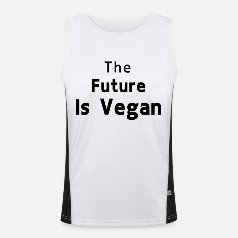 Die Zukunft ist vegan Funktionelles Kontrast-Tank Top für Männer 