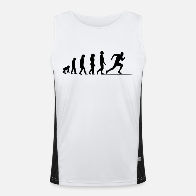 Evolution Sprint / Sprinter - Men's Functional Contrast Tank Top  - white/black