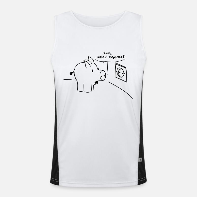 Dude what, happend? Men's Functional Contrast Tank Top 
