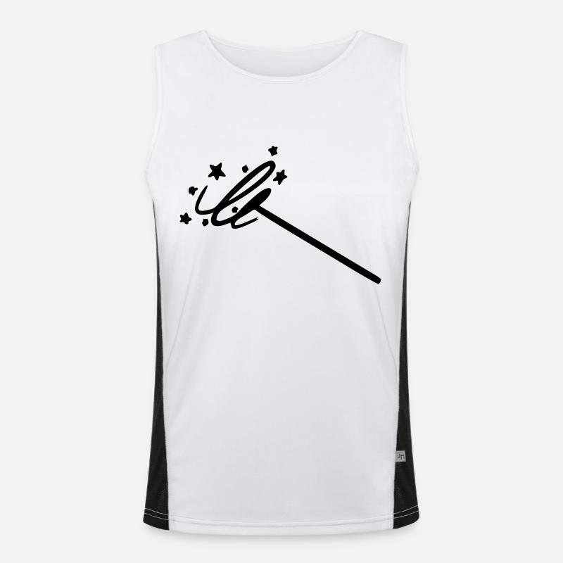 Zauberstab Funktionelles Kontrast-Tank Top für Männer 